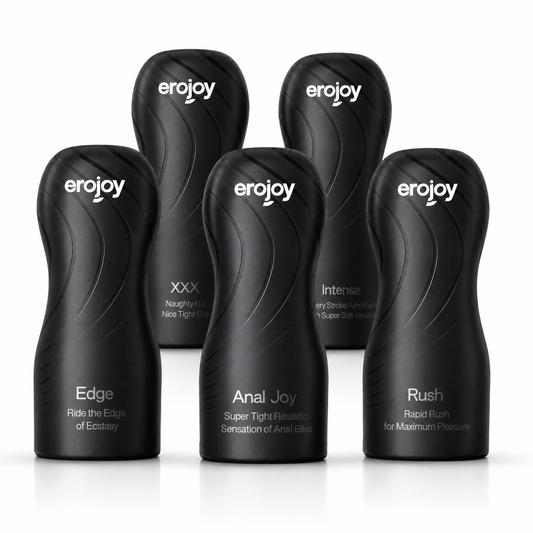 Erojoy Fap Collection of five stroker cups: Edge, Anal Joy, XXX, Intense and Rush