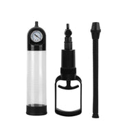 Erojoy Vacumate Manual parts: gauged cylinder, trigger handle and hose